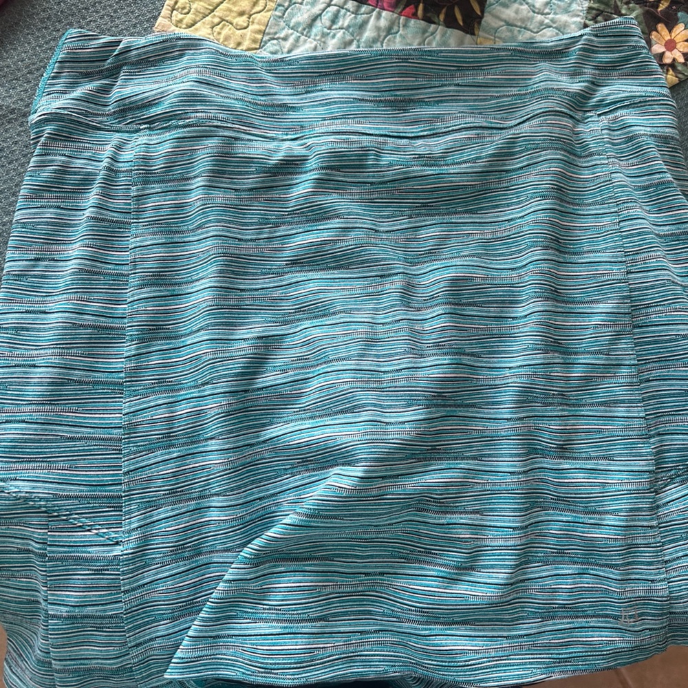 SkirtSports Teal and Black Striped Skirt
